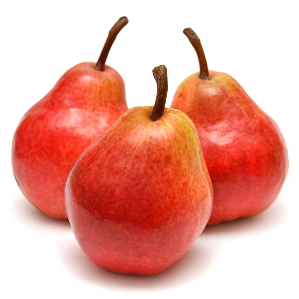 Tre röda päron — Stockfoto