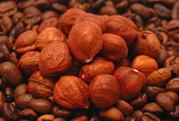 Káva a ořechy — Stock fotografie