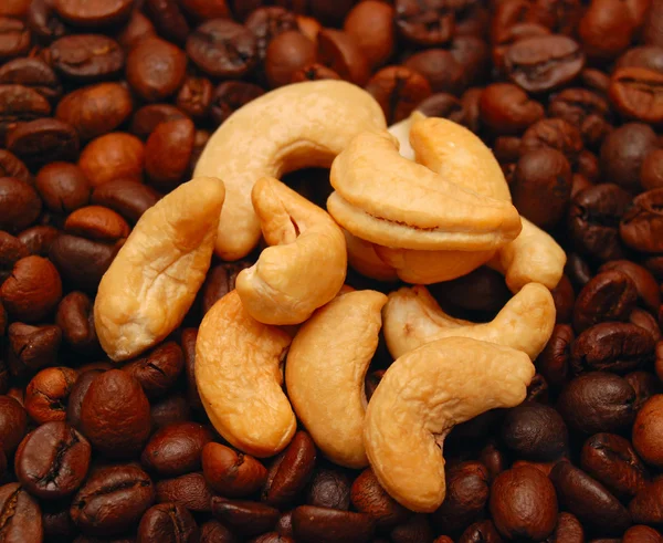 Café y frutos secos — Foto de Stock