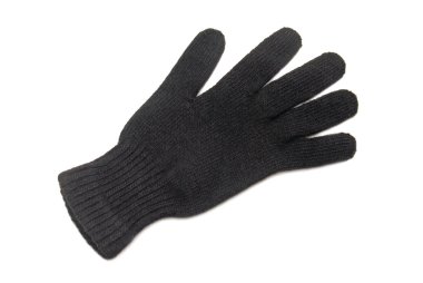 Black wool glove
