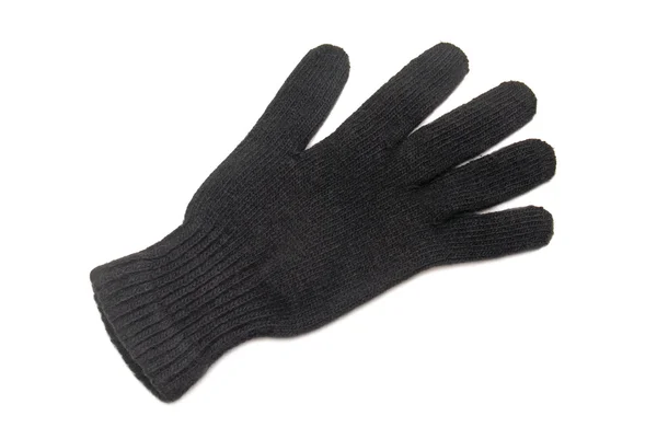 Black wool glove — 图库照片