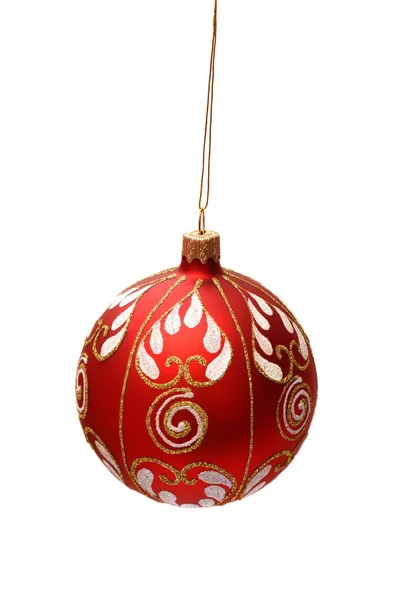 Bola roja de Navidad — Foto de Stock