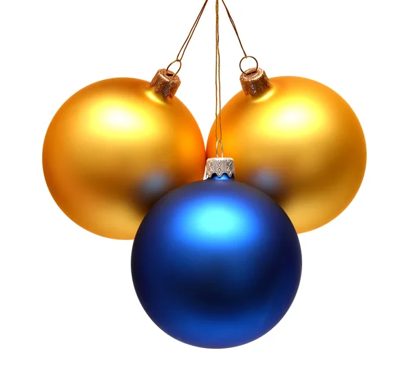 Three christmas balls — Stock Photo, Image