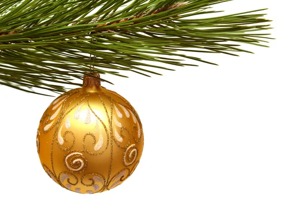 Χριστουγεννιάτικο δέντρο και μπάλα — Φωτογραφία Αρχείου
