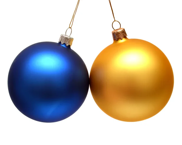 Twee kerstballen — Stockfoto