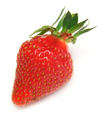 Beyaz arkaplanda çilek