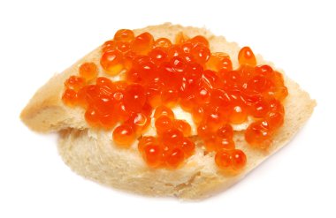 sandviç somon havyar ile