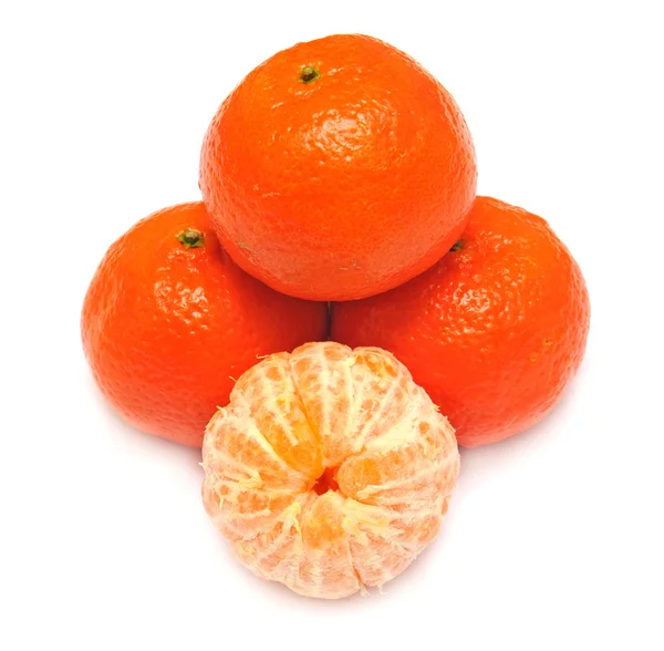 Mandarin på vit bakgrund — Stockfoto