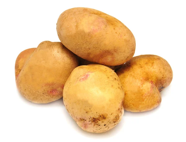 Πατάτες σε λευκό φόντο — Φωτογραφία Αρχείου