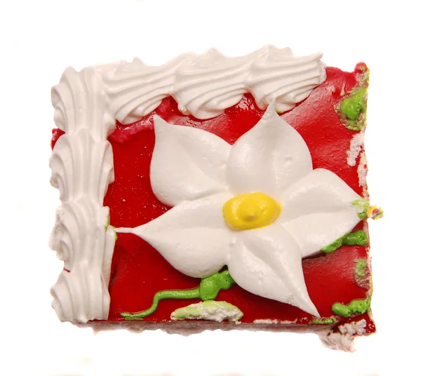 Торт на белом фоне — стоковое фото