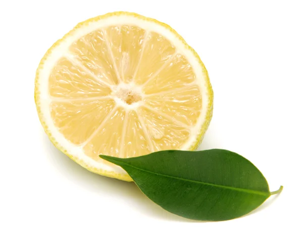 Limón y hoja —  Fotos de Stock