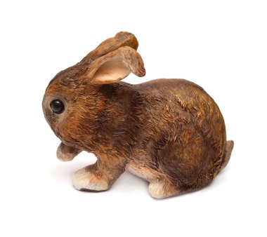 bir tavşan heykelciği