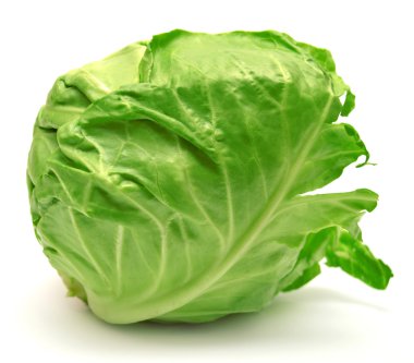 Beyaz arkaplanda lahana