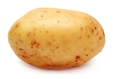 Patates beyazda izole edilmiş.