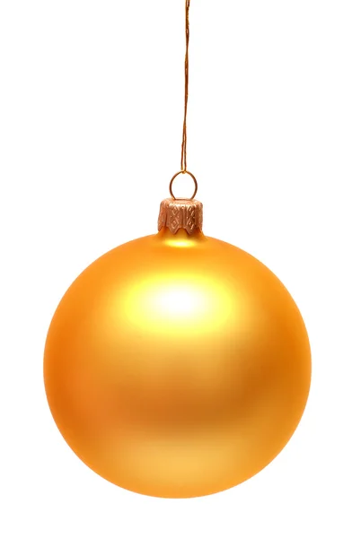 Yellow christmas ball — Stock Photo, Image