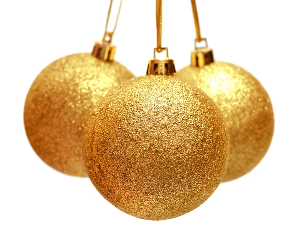 Three christmas balls — Stock Photo, Image