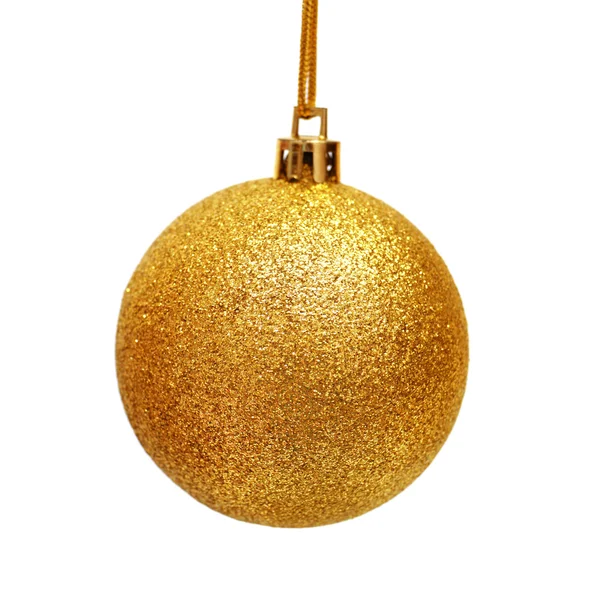 Yellow christmas ball — Stock Photo, Image