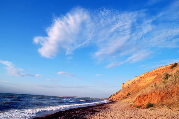 Clay mountain and sea — Stock Photo, Image