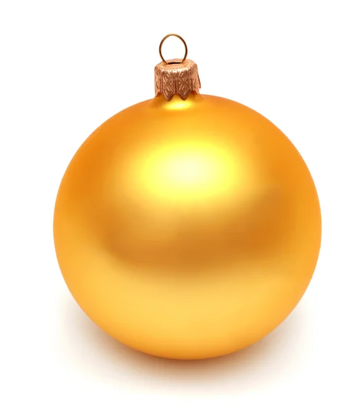 Yellow christmas ball — Stock Photo, Image