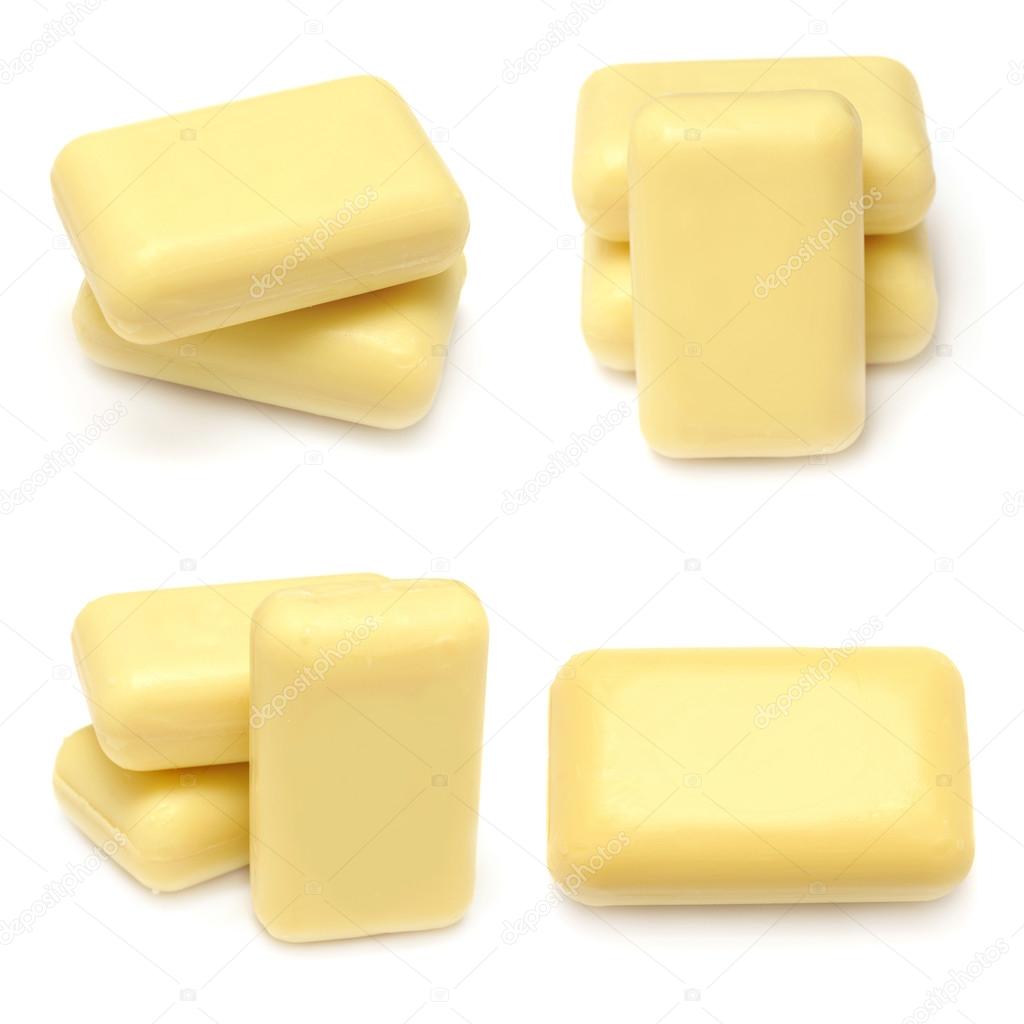 Collection of yellow soap
