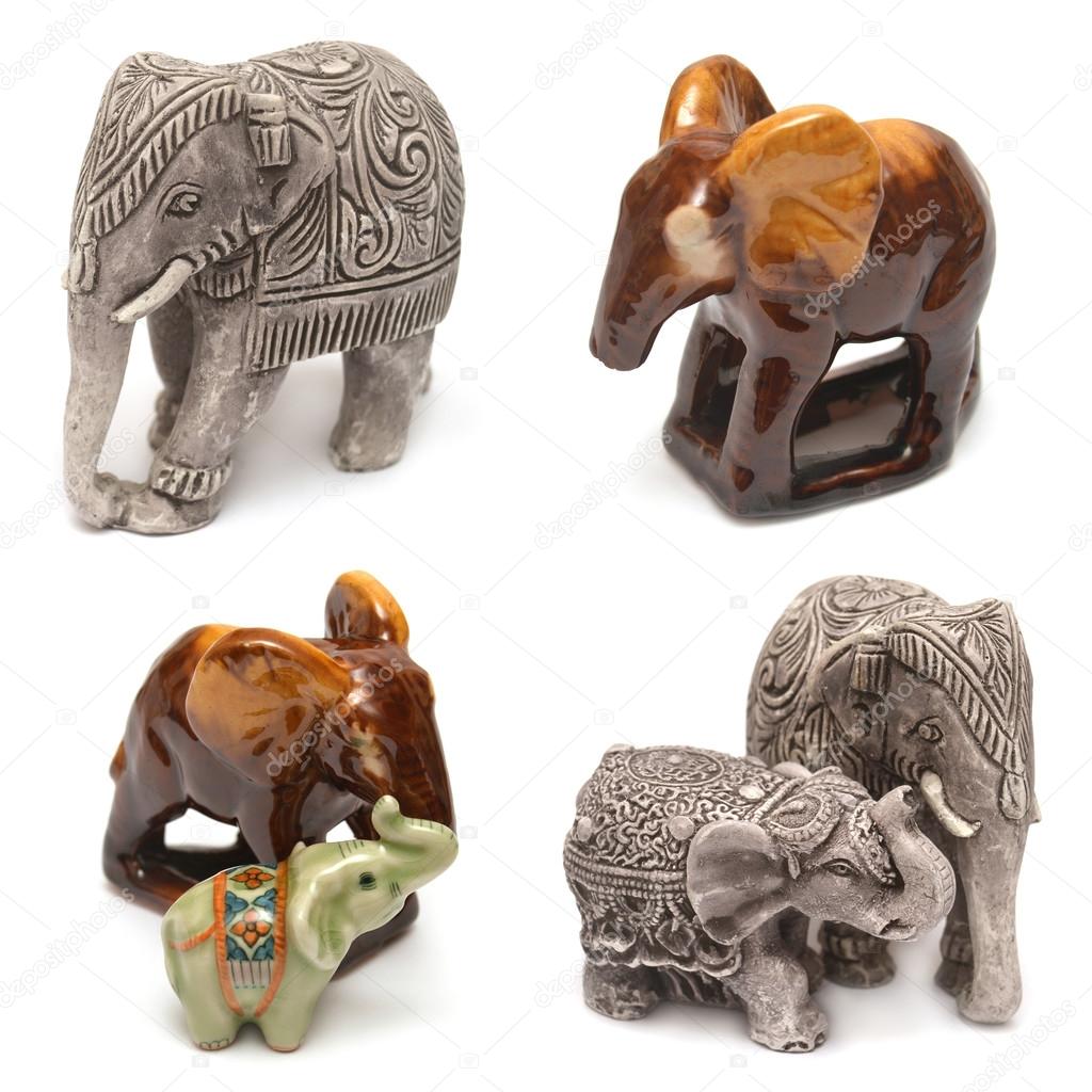 Collection of figurines elephant 