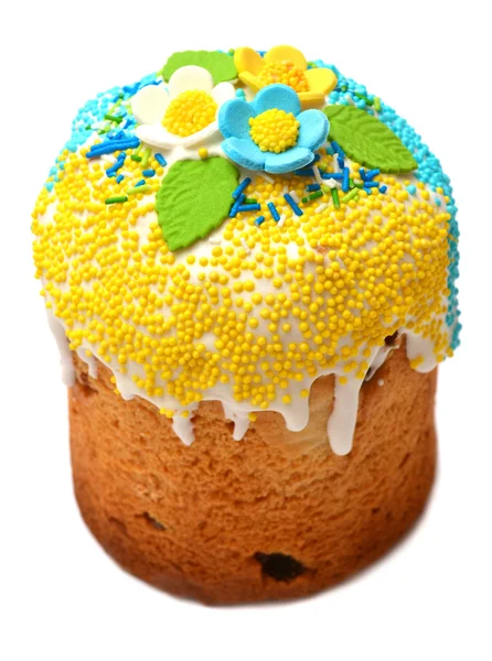 Gyönyörűen díszített Húsvét sütemény — Stock Fotó