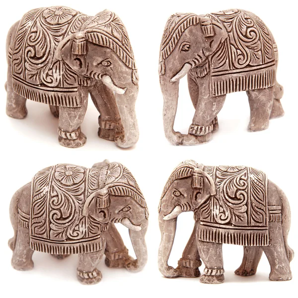 Collection of elephant figurines — Stock Photo, Image