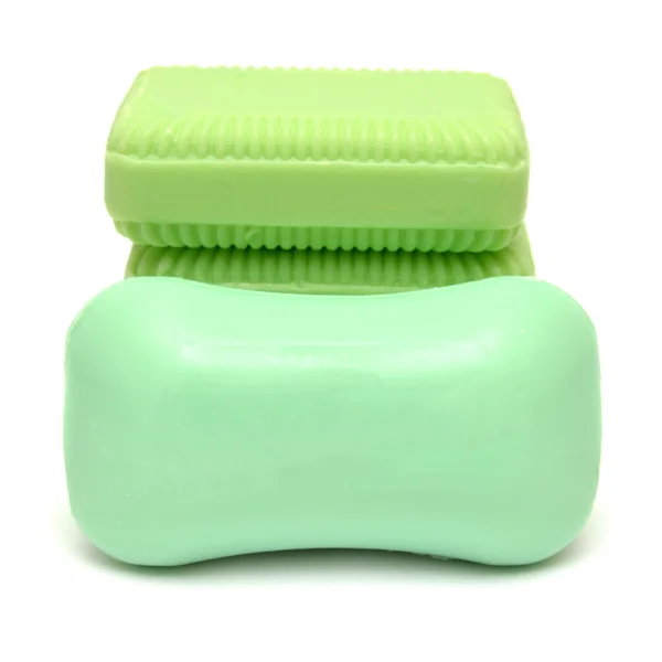 Green soap bars — Stock Photo, Image