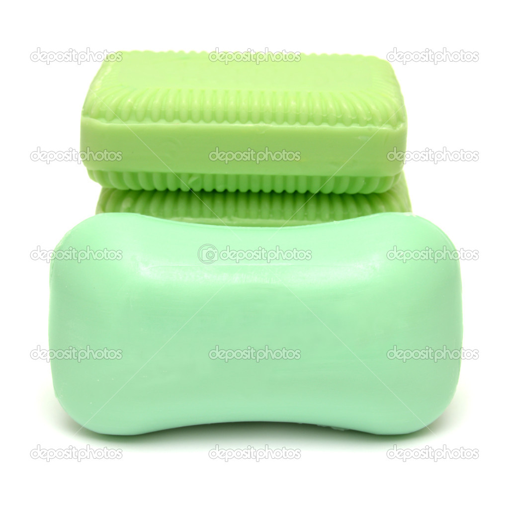 Green soap bars