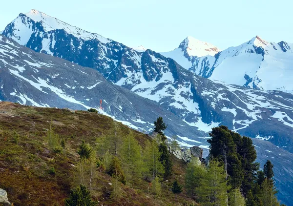 Paisagem montanhosa noturna (Timmelsjoch, Áustria  ) — Fotografia de Stock