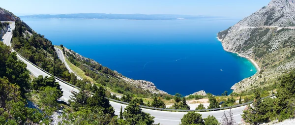 Makarska Riviera coast with Adriatic Highway (Croatia) — Stock Photo, Image