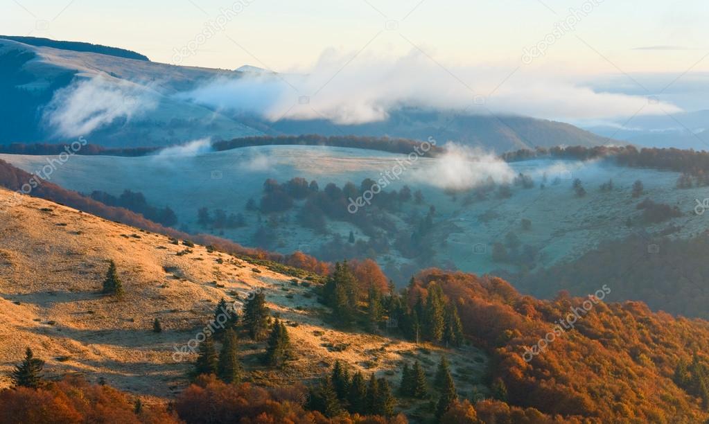 Morning autumn mountain landscape