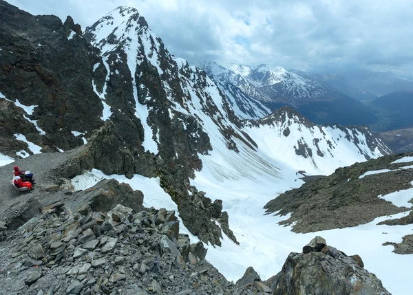 Mountain view from the Karlesjoch cable ski lift upper station — Stock Photo, Image