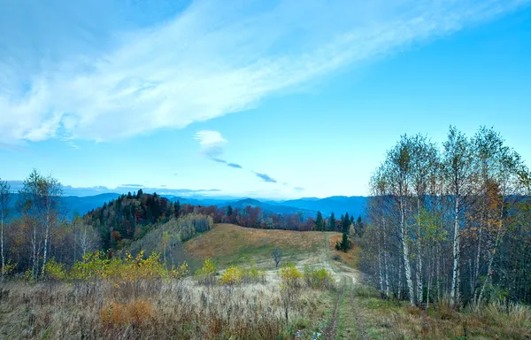 Mattina autunno montagna paesaggio — Foto Stock