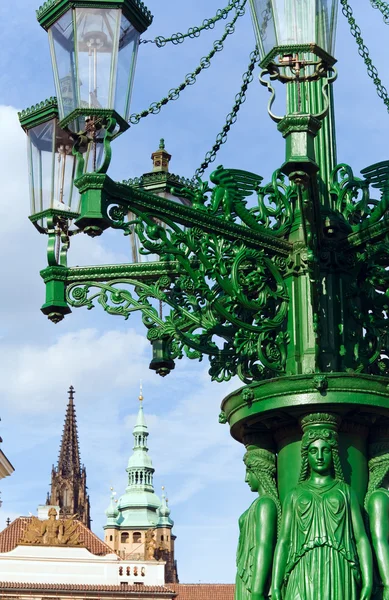 Pouliční lampa v Praze, Česká republika — Stock fotografie