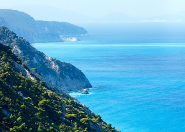 Yaz Lefkada Adası Sahil (Yunanistan)