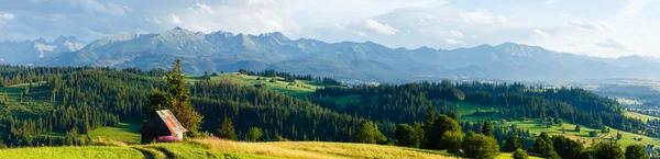 Letni wieczór kraju panoramą (Polska) — Zdjęcie stockowe