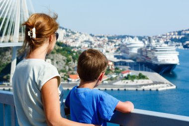Aile Köprüsü'nde seyir port (dubrovnik, Hırvatistan)