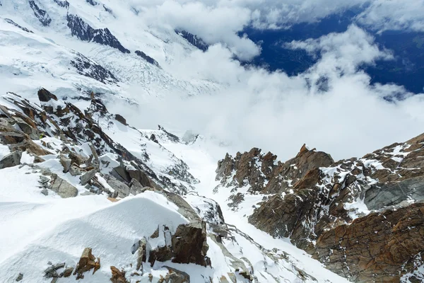 Mont blanc Dağı massif (aiguille du midi Dağı, görünümden f