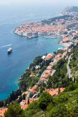 Dubrovnik'in tarihi kent görünümü (Hırvatistan)