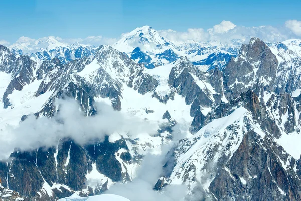 Mont blanc Bergmassiv (Blick von der aiguille du midi mount, f — Stockfoto