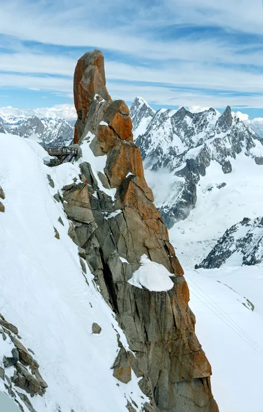 Ορεινός όγκος Mont blanc (άποψη από aiguille du midi mount, f — Φωτογραφία Αρχείου