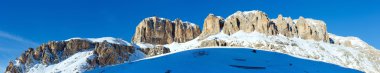 Beautiful winter mountain panorama clipart