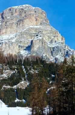 sabah kış gardena south tyrol, İtalya dolomites geçirin.