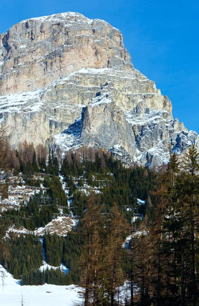 Mañana invierno Gardena Pass en Dolomitas del Tirol del Sur, Italia . —  Fotos de Stock