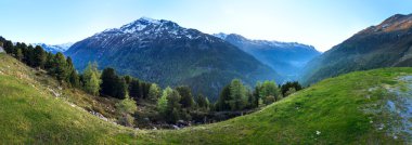 Akşam dağ manzarası (Timmelsjoch, Avusturya )