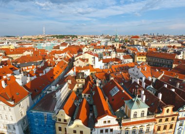 Prag (Çek Cumhuriyeti) gece görüş.