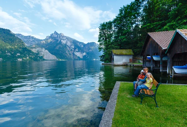 Lago de verão Traunsee (Áustria ). — Fotografia de Stock