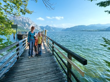 traunsee yaz göl (Avusturya).