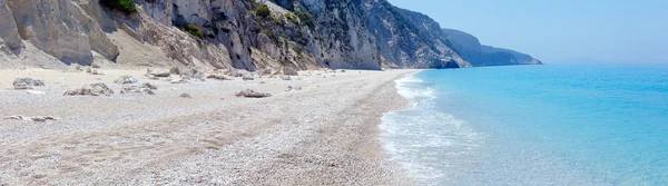 白色的 egremni 海滩 （莱夫卡达、 希腊) — 图库照片